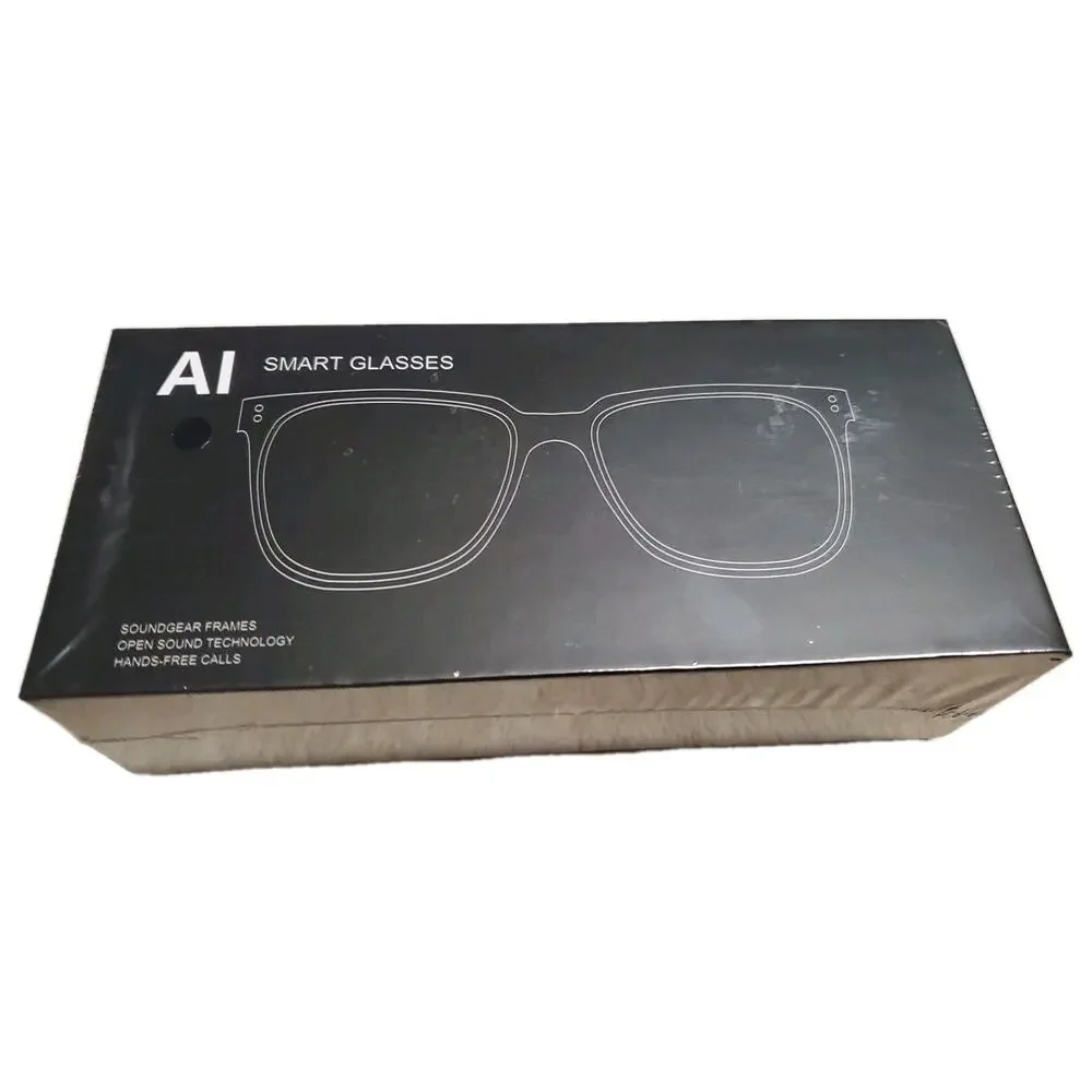 AI Smart Glasses Open‑Ear Audio Hands‑Free Calls Built‑In Mics USB Charging